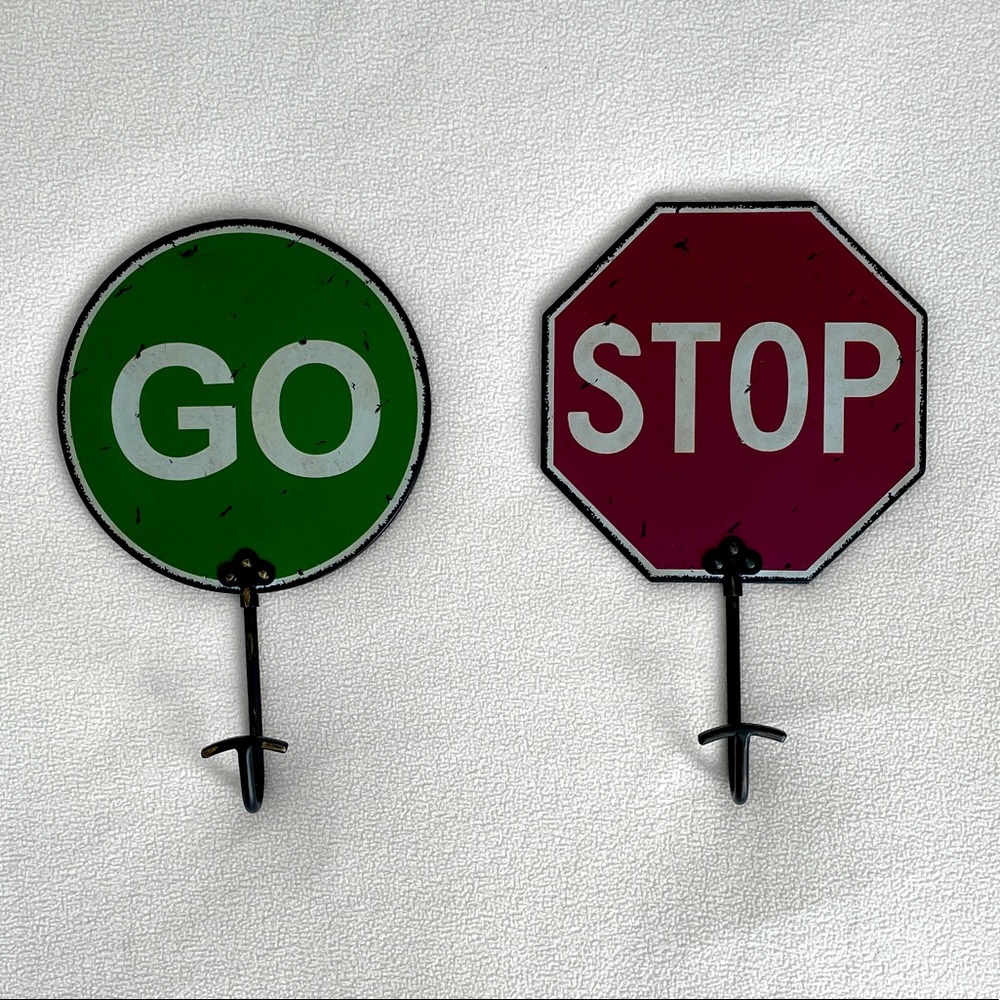 Pottery Barn Kids traffic sign wall hooks